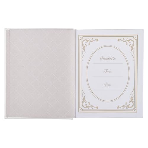 NLT Family Heritage Bible, Large Print Family Heirloom Devotional Bible for Study, New Living Translation Holy Bible Vegan Leather Hardcover, ... Content, White (NLT Family Heritage Editions)