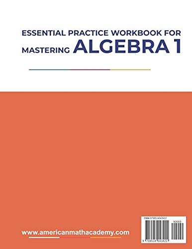 ESSENTIAL PRACTICE WORKBOOK FOR MASTERING ALGEBRA 1