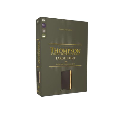 ESV, Thompson Chain-Reference Bible, Large Print, Leathersoft, Black, Red Letter