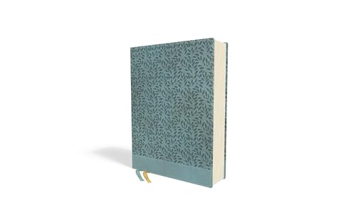 NIV, Journal the Word Bible (Perfect for Note-Taking), Large Print, Leathersoft, Teal, Red Letter, Comfort Print: Reflect, Take Notes, or Create Art Next to Your Favorite Verses