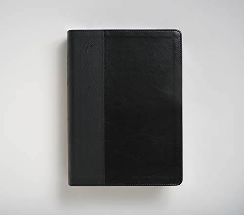 Every Man's Bible: New Living Translation, Large Print, TuTone (LeatherLike, Black/Onyx) – Study Bible for Men with Study Notes, Book Introductions, and 44 Charts