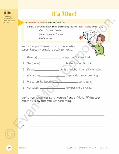 Evan-Moor Skill Sharpeners: Spell & Write, Grade 4