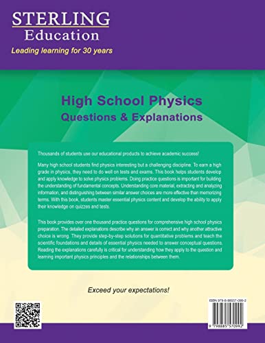 High School Physics: Questions & Explanations for High School Physics (High School STEM Series)