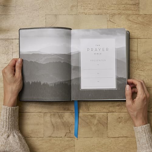 The Prayer Bible: Pray God’s Word Cover to Cover (NIV, Black/Gray Leathersoft, Red Letter, Comfort Print)