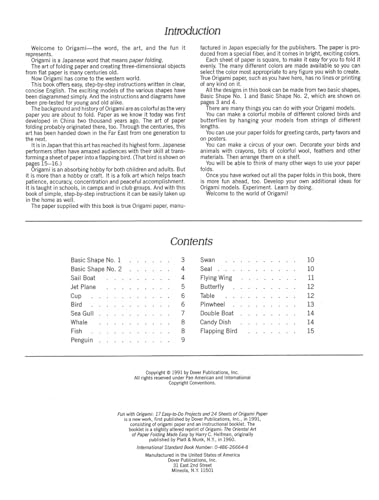 Fun with Origami: 17 Easy-to-Do Projects and 24 Sheets of Origami Paper (Dover Crafts: Origami & Papercrafts)