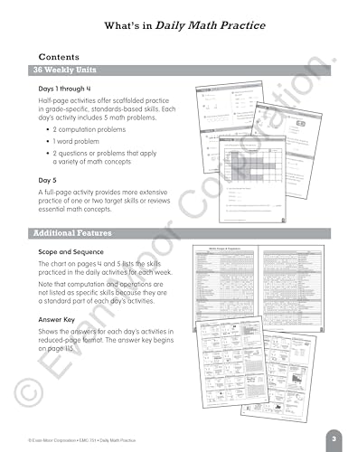 Evan-Moor Daily Math Practice, Grade 2