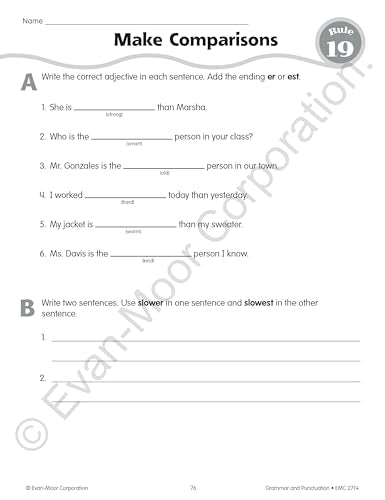 Grammar and Punctuation, Grade 4