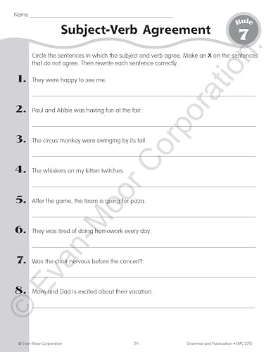 Grammar and Punctuation, Grade 5