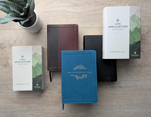 NLT Life Application Study Bible, Third Edition, Personal Size (LeatherLike, Teal Blue, Red Letter)