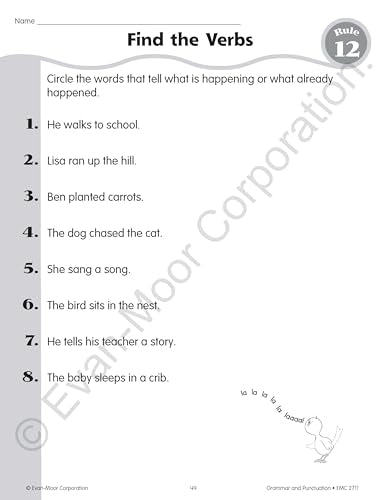 Grammar and Punctuation, Grade 1
