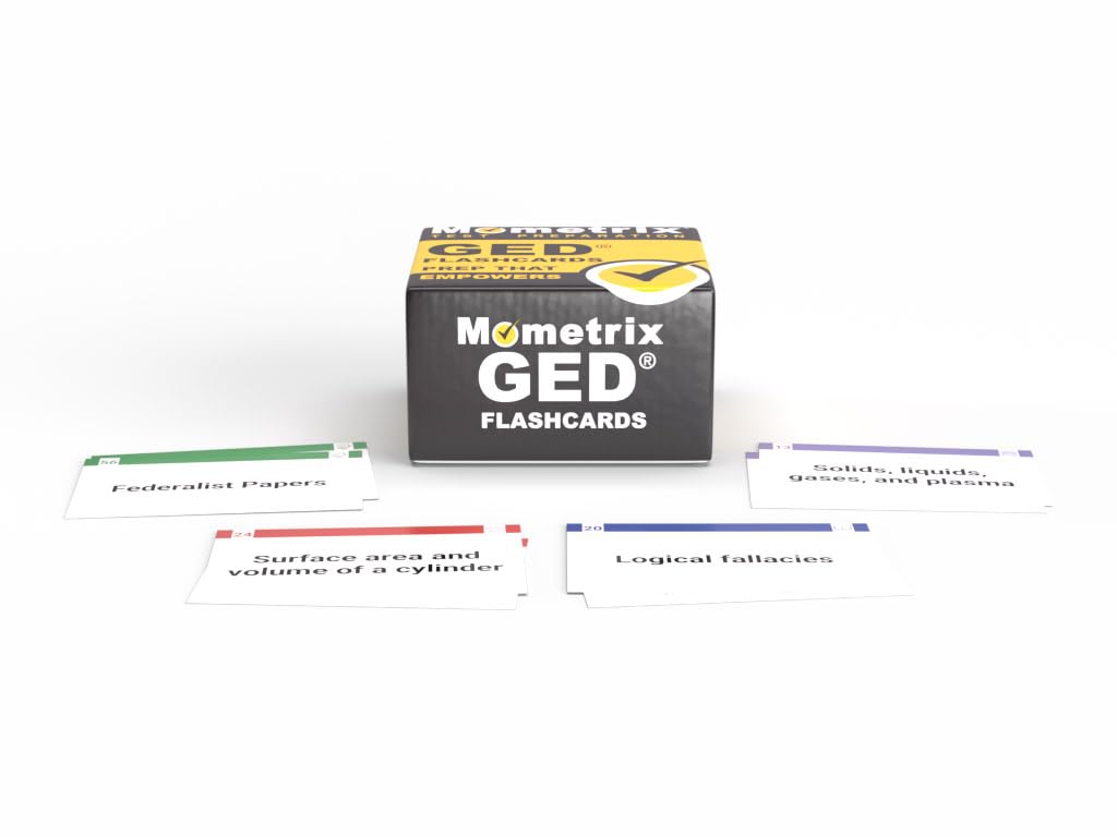 GED Study Cards 2025-2026: GED Exam Prep with Practice Test Questions for All Subjects [Full Color Cards]