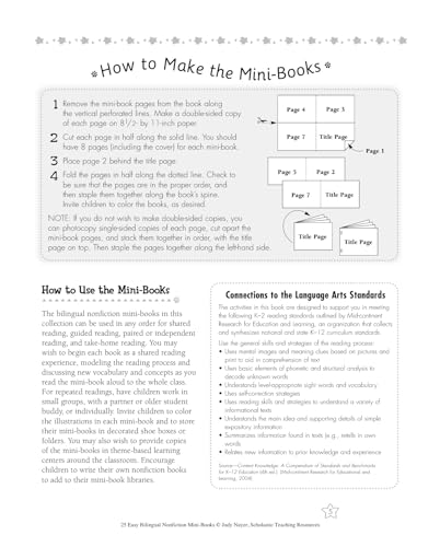 25 Easy Bilingual Nonfiction Mini-Books: Easy-to-Read Reproducible Mini-Books in English and Spanish That Build Vocabulary and Fluency―and Support the Social Studies and Science Topics You Teach