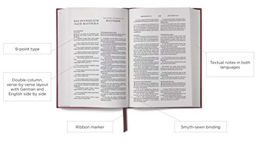 ESV German/English Parallel Bible (Luther/ESV, Dark Red)