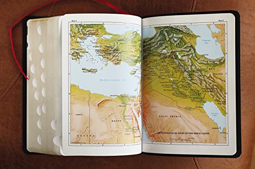 ESV, Thompson Chain-Reference Bible, Bonded Leather, Black, Red Letter, Thumb Indexed