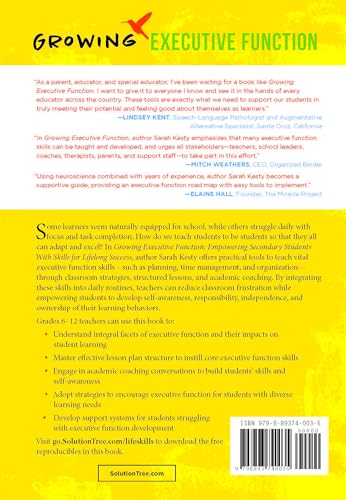 Growing Executive Function: Empowering Secondary Students With Skills for Lifelong Success (Executive function made easy for teachers)