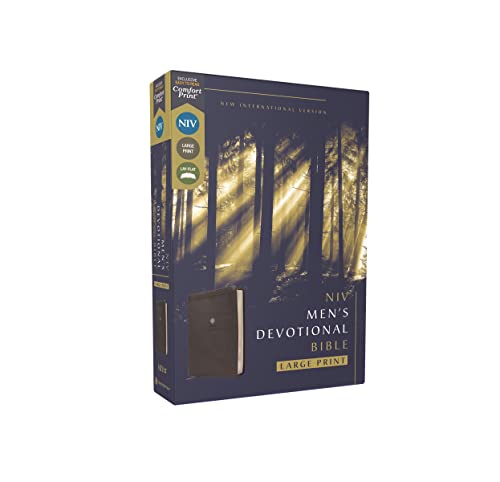 NIV, Men's Devotional Bible (By Men, for Men), Large Print, Leathersoft, Black, Comfort Print