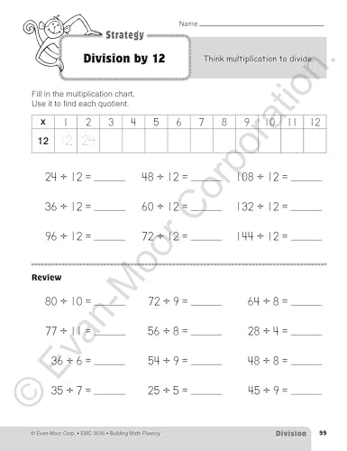 Evan-Moor Building Math Fluency, Grade 3