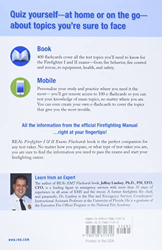 Firefighter I & II Exams Flashcard Book (Book + Online) (Firefighter Exam Test Preparation)
