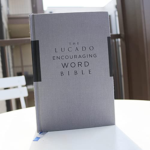 NIV, Lucado Encouraging Word Bible, Cloth over Board, Gray, Comfort Print: Holy Bible, New International Version