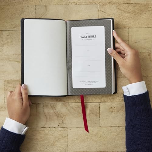 KJV, Personal Size New Testament, Black Genuine Leather, Red Letter, Comfort Print