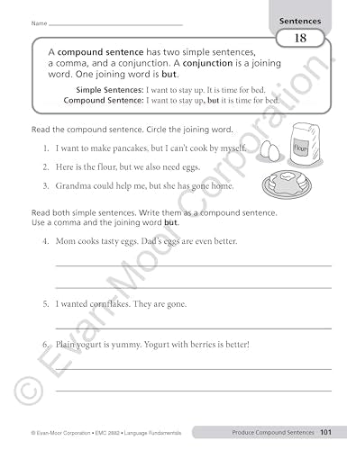 Evan-Moor Language Fundamentals, Grade 2, Homeschool and Classroom Resource Workbook, Reproducible Worksheets, Nouns, Verbs, Adjectives, Pronouns, Capitalization, Punctuation, Spelling, Vocabulary