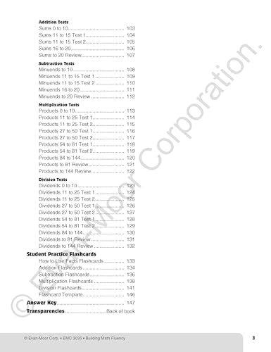 Evan-Moor Building Math Fluency, Grade 3