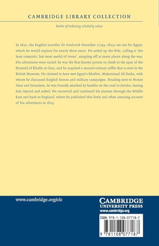 Notes during a Visit to Egypt, Nubia, the Oasis, Mount Sinai, and Jerusalem (Cambridge Library Collection - Archaeology)