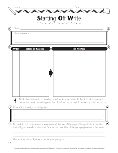 Teaching Writing Through Differentiated Instruction With Leveled Graphic Organizers (Teaching Strategies)