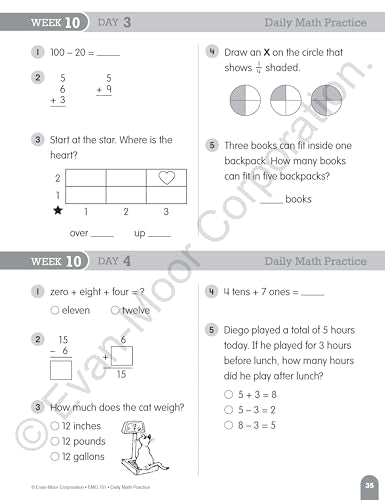 Evan-Moor Daily Math Practice, Grade 2