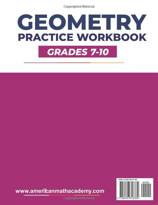 GEOMETRY PRACTICE WORKBOOK FOR THE SAT & PSAT