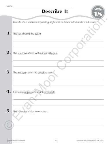 Grammar and Punctuation, Grade 4