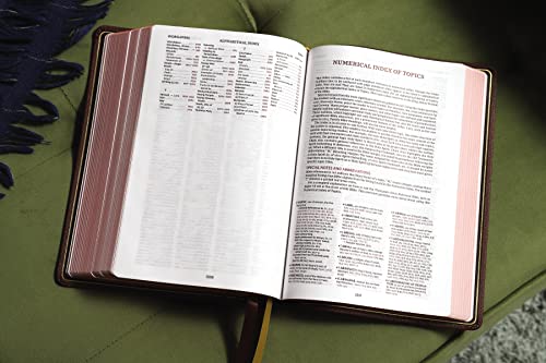 KJV, Thompson Chain-Reference Bible, Genuine Leather, Calfskin, Brown, Red Letter, Comfort Print