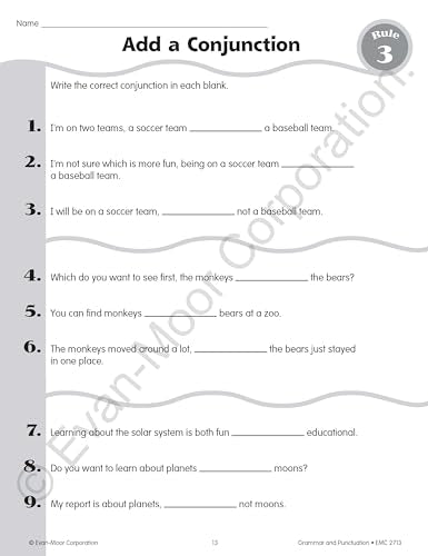 Grammar and Punctuation, Grade 3