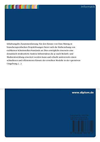 Evaluierung des Schnittstellen-Standards: Predictive Model Markup Language (PMML) für Data Mining (German Edition)