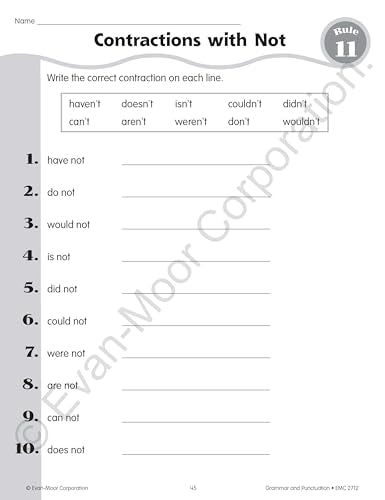 Grammar and Punctuation, Grade 2