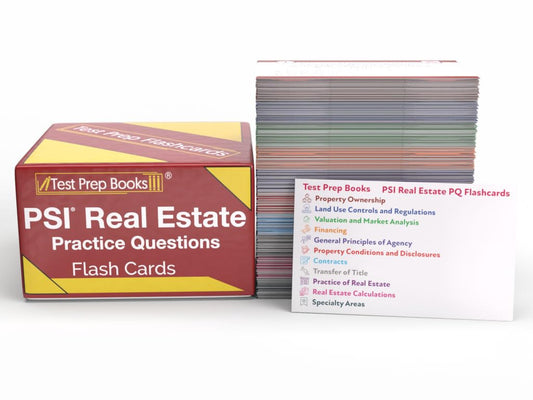 PSI Real Estate Practice Question Study Cards: PSI Real Estate Exam Prep 2025-2026 Practice Test Questions for the National License Exam [Full Color Cards]