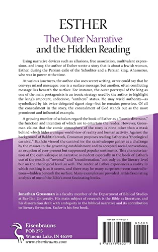 Esther: The Outer Narrative and the Hidden Reading (Siphrut: Literature and Theology of the Hebrew Scriptures)