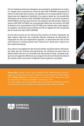 Gestion des décomptes dans SAP S/4HANA : le contrat de conditions (French Edition)