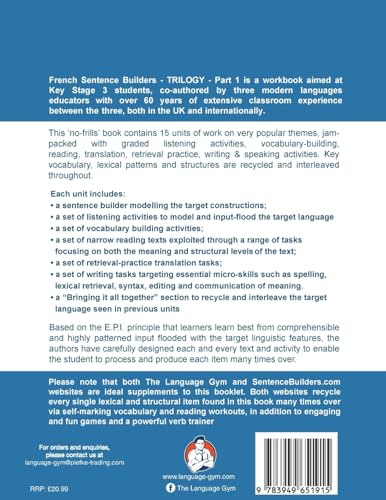 French Sentence Builders - TRILOGY - Part I (The Language Gym - Sentence Builder)