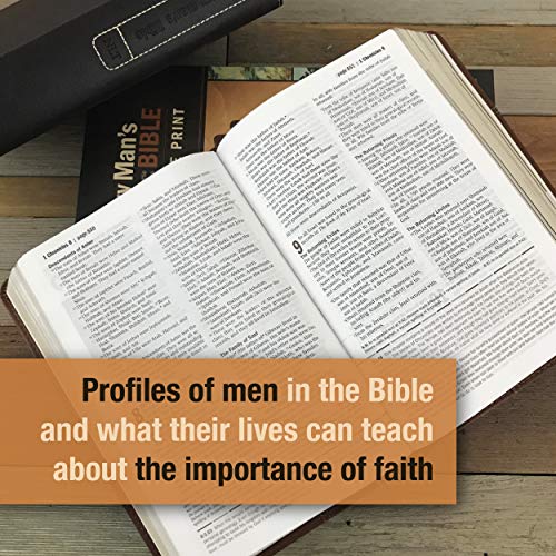 Every Man's Bible NLT, Large Print (LeatherLike, Pursuit Saddle Tan)
