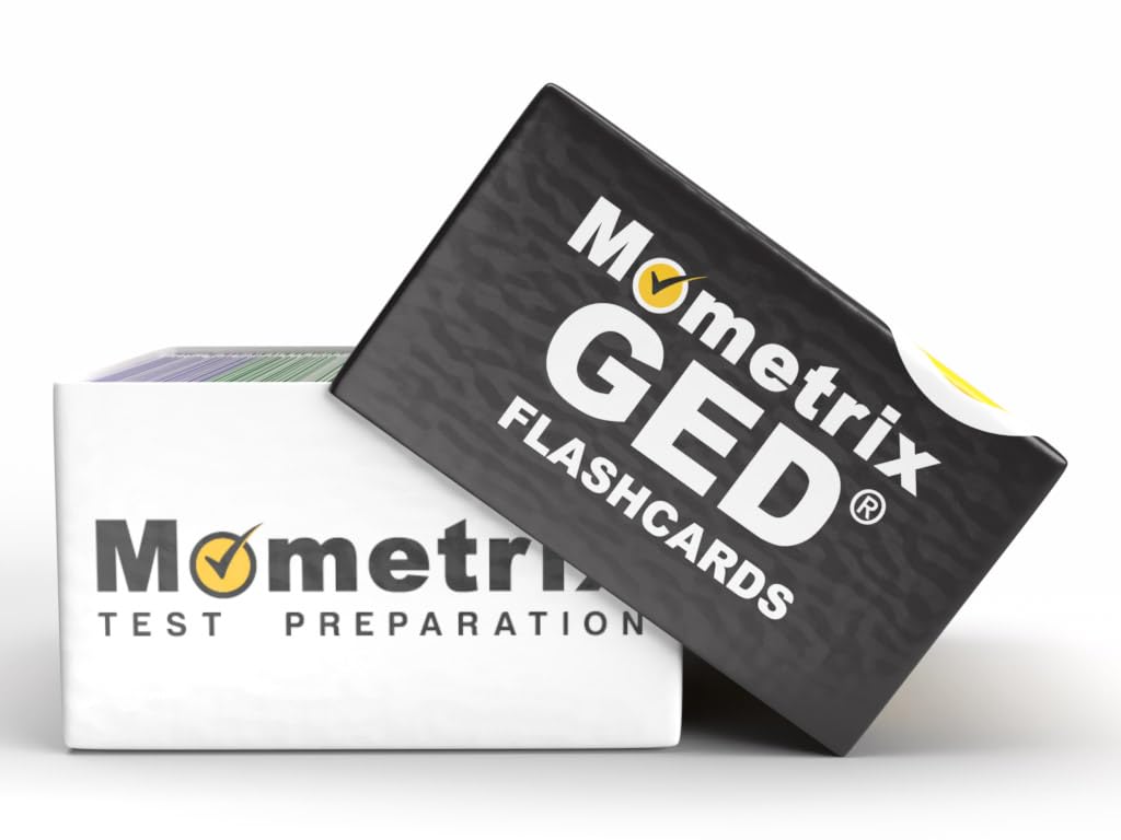 GED Study Cards 2025-2026: GED Exam Prep with Practice Test Questions for All Subjects [Full Color Cards]