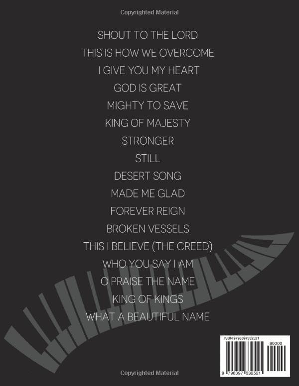 Hillsong Worship Sheet Music: Selection of Popular Songs for Easy Piano