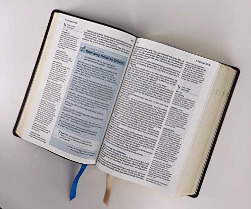 NIV, Lucado Encouraging Word Bible, Leathersoft, Blue, Thumb Indexed, Comfort Print: Holy Bible, New International Version