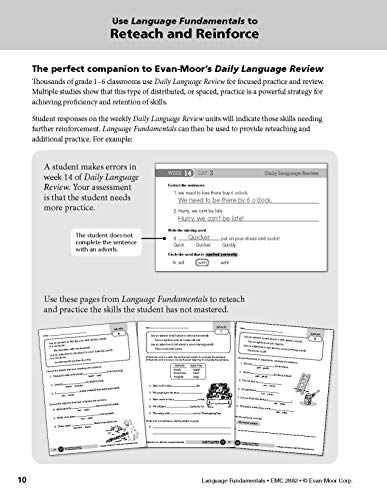 Evan-Moor Language Fundamentals, Grade 2, Homeschool and Classroom Resource Workbook, Reproducible Worksheets, Nouns, Verbs, Adjectives, Pronouns, Capitalization, Punctuation, Spelling, Vocabulary