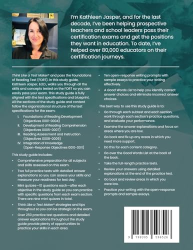 Foundations of Reading Test: How to Think Like a Test Maker® and pass the FORT using effective test prep, relevant questions, proven strategies, and comprehensive open-response practice.