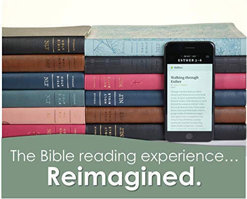 NLT Large Print Thinline Reference Holy Bible (Red Letter, Genuine Leather, Black): Includes Free Access to the Filament Bible App Delivering Study Notes, Devotionals, Worship Music, and Video