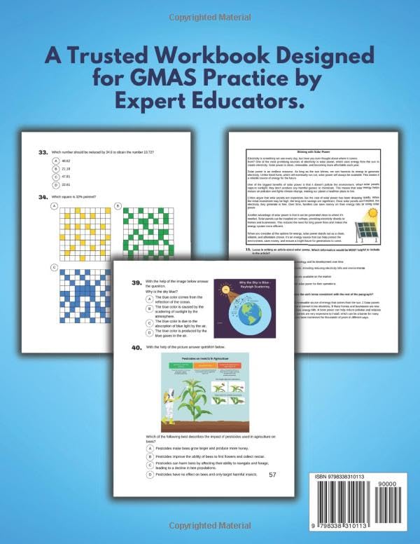 GMAS Test Prep Grade 5: The Ultimate Practice Workbook for Mathematics, English Language Arts Literacy (ELA), and Science Including Full-Length Tests