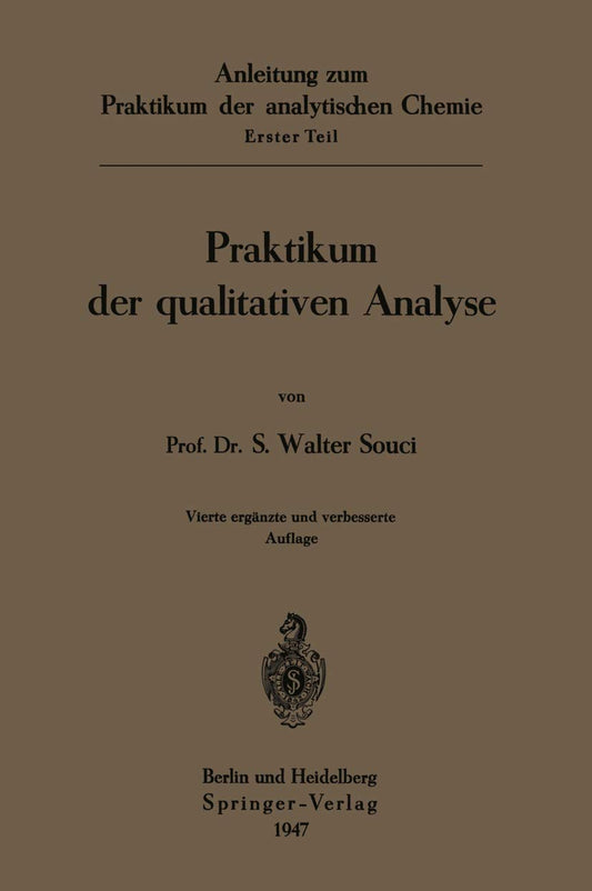 Praktikum der qualitativen Analyse (German Edition)