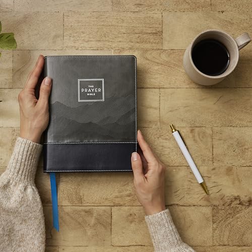 The Prayer Bible: Pray God’s Word Cover to Cover (NIV, Black/Gray Leathersoft, Red Letter, Comfort Print)