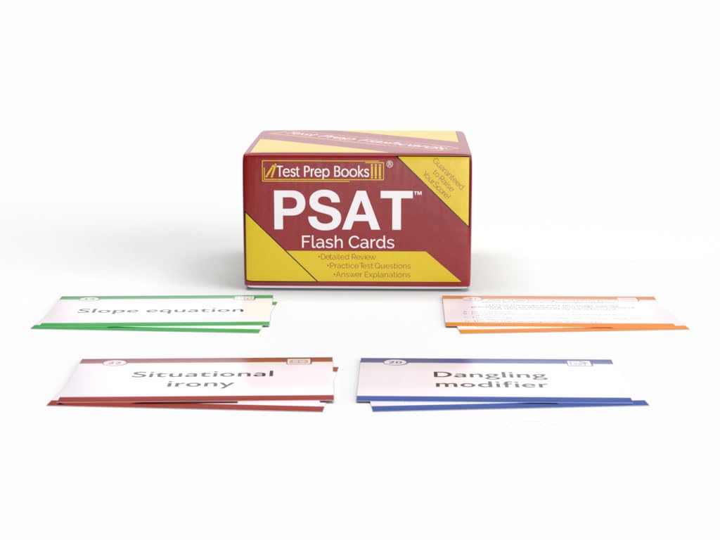 PSAT Study Cards: PSAT Prep 2025-2026 with Practice Test Questions for the College Board PSAT [Full Color Cards]